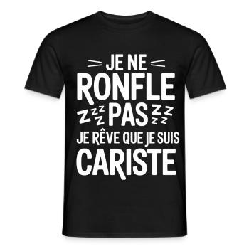Je Ne Ronfle Pas Cariste Humour Cadeau Collègues - T-shirt homme - noir - Devant - AI Model Male 178 light (178cm)