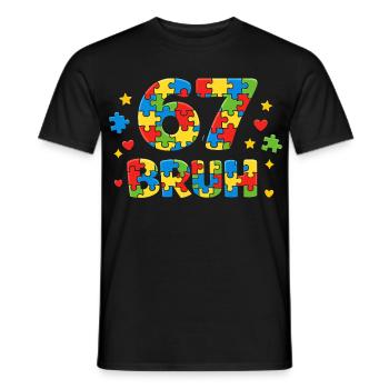 Frère qui dit drôle, rétro vintage Jeunesse, langage de la - T-shirt homme - noir - Devant - AI Model Male 178 light (178cm)