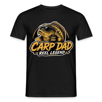 Carp Dad Reel Legend Vatertags-Angelgeschenk - Männer T-Shirt - Schwarz - Vorne - AI Model Male 178 light (178cm)