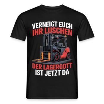 Lagerist - Männer T-Shirt - Schwarz - Vorne - AI Model Male 178 light (178cm)