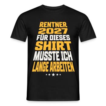 Rentner 2027 - Männer T-Shirt - Schwarz - Vorne - AI Model Male 178 light (178cm)