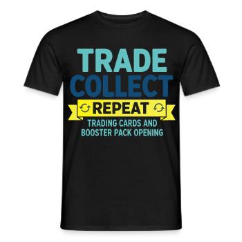Échanger, collectionner, recommencer les cartes à collectionner et le booster - T-shirt homme - noir - Devant - AI Model Male 178 light (178cm)