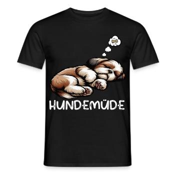 Dog Tired Shih tzu Shih tzus Shih tzu Owner - Men's T-Shirt - black - Front - AI Model Male 178 light (178cm)