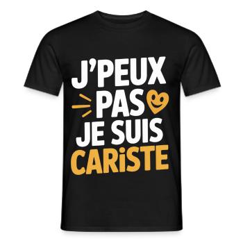T-Shirt Humour Cariste Chariot Élévateur Gerbeur - T-shirt homme - noir - Devant - AI Model Male 178 light (178cm)