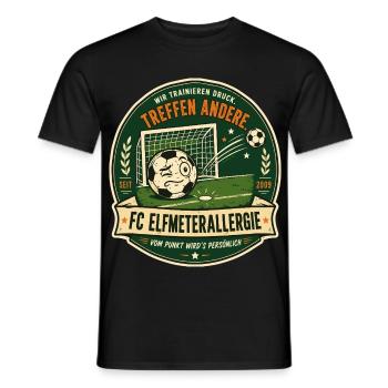 FC Elfmeterallergie - Männer T-Shirt - Schwarz - Vorne - AI Model Male 178 light (178cm)