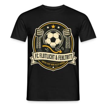 FC Flutlicht & Fehltritt - Männer T-Shirt - Schwarz - Vorne - AI Model Male 178 light (178cm)