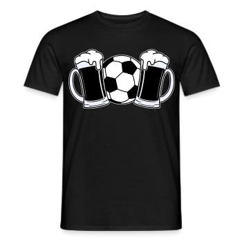 Bière de football - T-shirt homme - noir - Devant - AI Model Male 178 light (178cm)