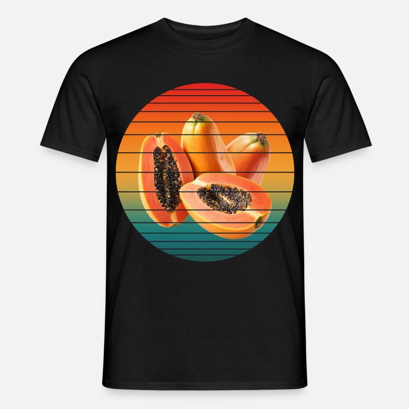Papayafrucht - Männer T-Shirt - Schwarz