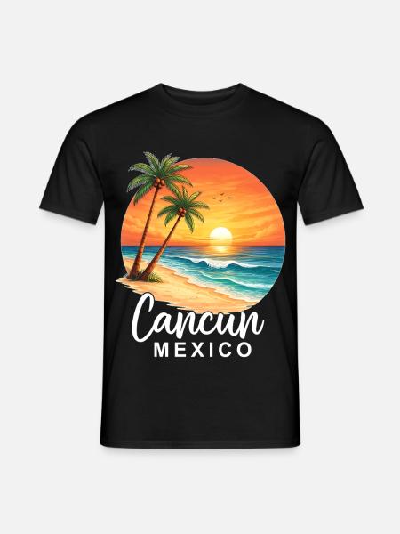 Cancun Mexico - Männer T-Shirt - Schwarz