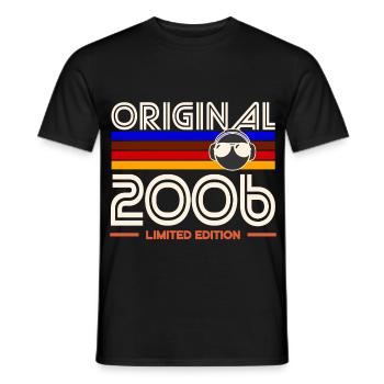 Original 2006 Retro Limited Edition - Men's T-Shirt - black - Front - AI Model Male 178 light (178cm)