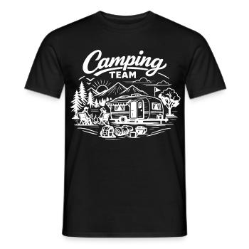 Camping Team Wagon - Men's T-Shirt - black - Front - AI Model Male 178 light (178cm)