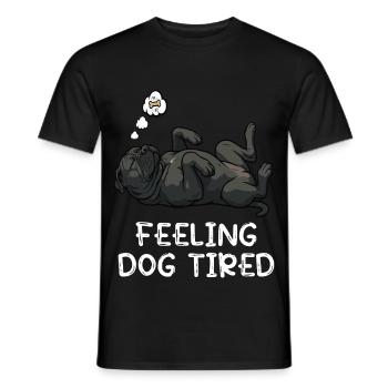 Feeling Dog Tired Cane Corso Italian Mastiff - Men's T-Shirt - black - Front - AI Model Male 178 light (178cm)