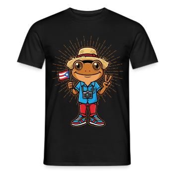Coqui Frog Puerto Rican Puerto Rico Flag - Men's T-Shirt - black - Front - AI Model Male 178 light (178cm)