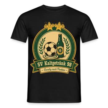 SV Kaltgetränk 98 - Männer T-Shirt - Schwarz - Vorne - AI Model Male 178 light (178cm)