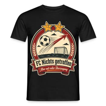 FC Nichts getroffen - Männer T-Shirt - Schwarz - Vorne - AI Model Male 178 light (178cm)