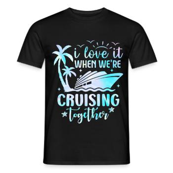 Croisière ensemble Palms & Yacht - T-shirt homme - noir - Devant - AI Model Male 178 light (178cm)