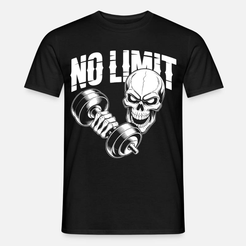 Skull Workout - Männer T-Shirt - Schwarz
