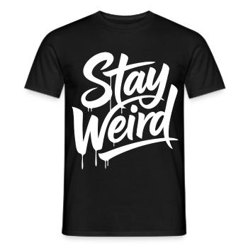 Stay Weird Graffiti Lettering - Men's T-Shirt - black - Front - AI Model Male 178 light (178cm)