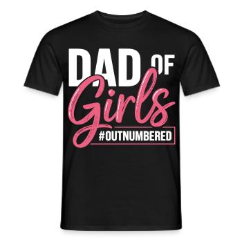 Papa des filles en infériorité numérique Papa qui dit - T-shirt homme - noir - Devant - AI Model Male 178 light (178cm)