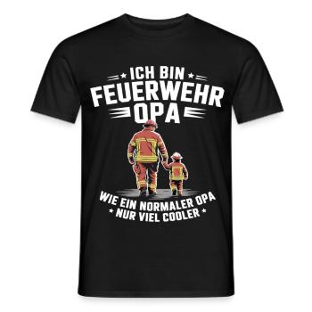 Feuerwehr Opa Cooler Feuerwehrmann - Männer T-Shirt - Schwarz - Vorne - AI Model Male 178 light (178cm)