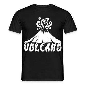 Volcan blanc - T-shirt homme - noir - Devant - AI Model Male 178 light (178cm)