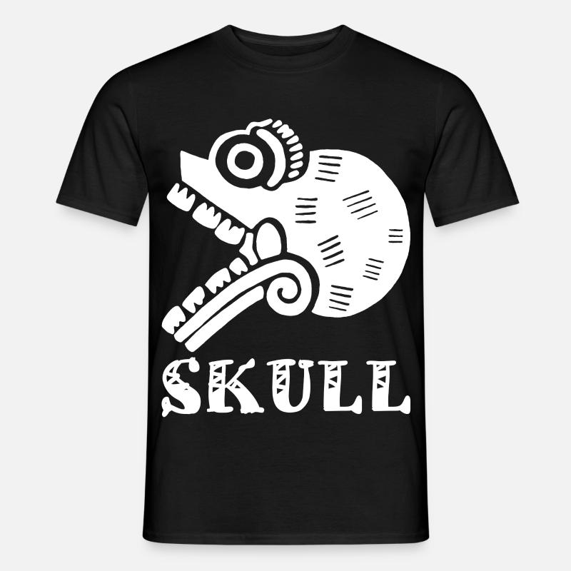 Stammesschädel (Weiß) - Männer T-Shirt - Schwarz