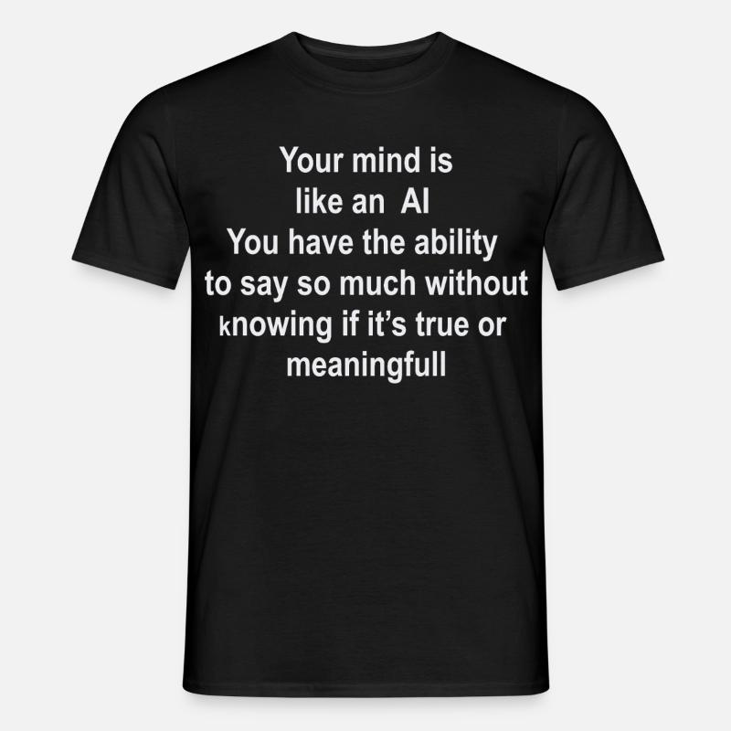 Brain as AI: Words without Value - Men’s T-shirt - black