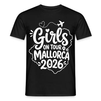 Malle 2026 Girls On Tour Mallorca 2026 - T-shirt herr - svart - Fram - AI Model Male 178 light (178cm)