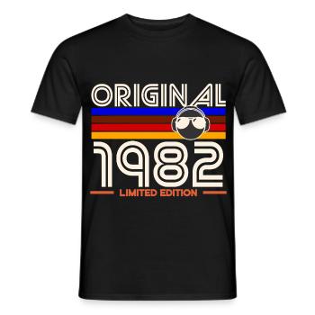 Original 1982 Limited Edition - Men's T-Shirt - black - Front - AI Model Male 178 light (178cm)
