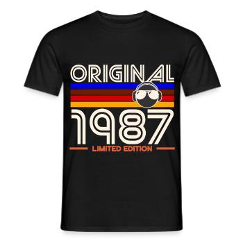 Original 1987 Limited Edition - Men's T-Shirt - black - Front - AI Model Male 178 light (178cm)