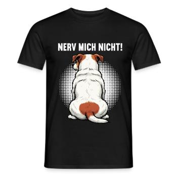 Nerv Mich Nicht Jack Russel terrier Jacky Jackys - Männer T-Shirt - Schwarz - Vorne - AI Model Male 178 light (178cm)