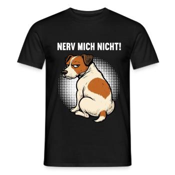 Nerv Mich Nicht Jack Russel terrier Jacky Jackys - Männer T-Shirt - Schwarz - Vorne - AI Model Male 178 light (178cm)