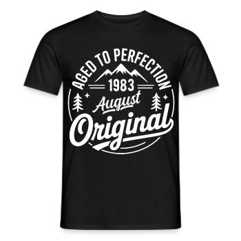 August 1983 – Legend of the Peaks and Mountains - Men's T-Shirt - black - Front - AI Model Male 178 light (178cm)