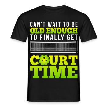 Pickleball Spieler Lustig - Männer T-Shirt - Schwarz - Vorne - AI Model Male 178 light (178cm)