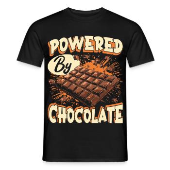 Angetrieben Von Schokolade Essen Humor - Männer T-Shirt - Schwarz - Vorne - AI Model Male 178 light (178cm)