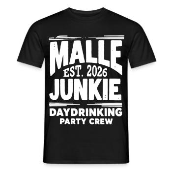 Équipe de la fête de la journée des accros à la consommation de Malle 2026 - T-shirt homme - noir - Devant - AI Model Male 178 light (178cm)