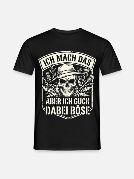 Totenkopf Böser Blick - Männer T-Shirt - Schwarz