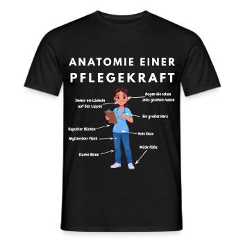 Anatomie Pflegekraft Humor Pflege Design - Männer T-Shirt - Schwarz - Vorne - AI Model Male 178 light (178cm)