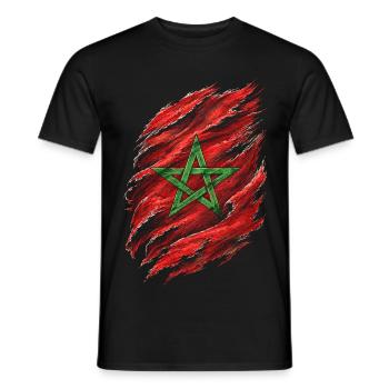 Marocain Marocain Marocain - T-shirt homme - noir - Devant - AI Model Male 178 light (178cm)