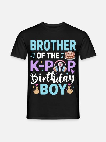 Brother of The K-Pop Birthday Boy - Men's T-Shirt - black