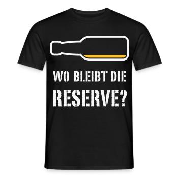 Where is the reserve? (Beer / Beer / NEG 2C) - Men's T-Shirt - black - Front - AI Model Male 178 light (178cm)