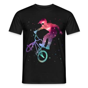 BMX Bike Space Boys Bike BMX Kids - Men's T-Shirt - black - Front - AI Model Male 178 light (178cm)