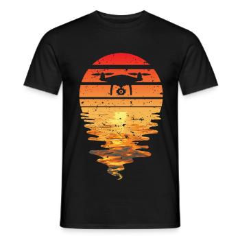 I've had enough, I'm going to fly a drone - Men's T-Shirt - black - Front - AI Model Male 178 light (178cm)