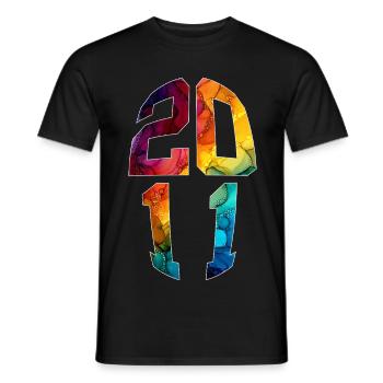 15 YEARS OLD 2011 15TH BIRTHDAY - Men's T-Shirt - black - Front - AI Model Male 178 light (178cm)