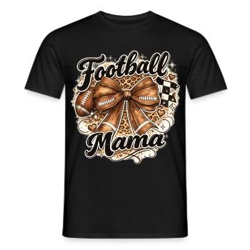 Football Maman Bow Leopard Sports de la fête des mères - T-shirt homme - noir - Devant - AI Model Male 178 light (178cm)