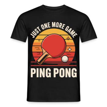 T-shirt de ping-pong Juste un match de plus - T-shirt homme - noir - Devant - AI Model Male 178 light (178cm)