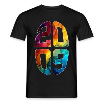 17 JAHRE ALT 2009 17. GEBURTSTAG - Männer T-Shirt - Schwarz - Vorne - AI Model Male 178 light (178cm)