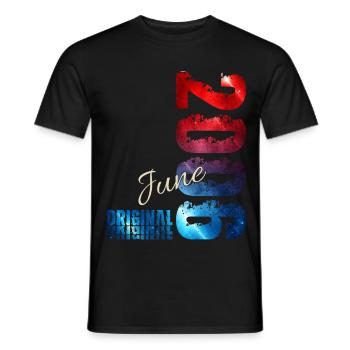 20th Birthday Gift Vintage June Vintage 2006 - Men's T-Shirt - black - Front - AI Model Male 178 light (178cm)