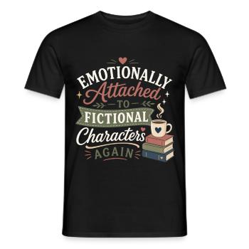 Bücher Und Romane Lesen Jeden Tag - Männer T-Shirt - Schwarz - Vorne - AI Model Male 178 light (178cm)