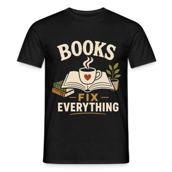 Reading is my favorite thing to do Design - Men's T-Shirt - black - Front - AI Model Male 178 light (178cm)